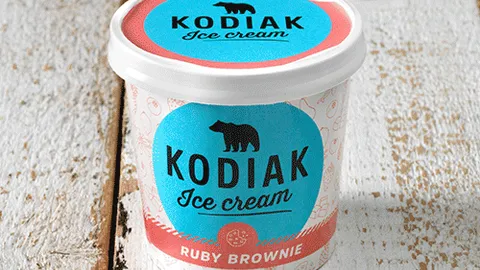 Kodiak ice cream ruby brownie