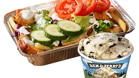 Kapsalon döner speciaal met Ben & Jerry's 100ml