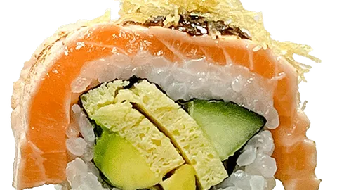 Sparkled salmon roll