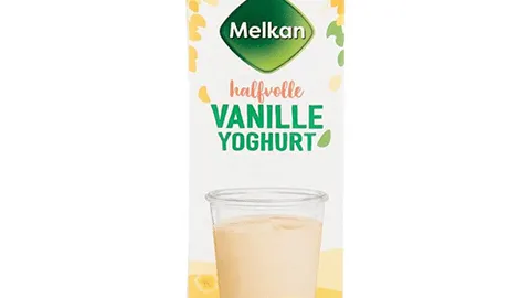Melkan yoghurt vanille halfvol 1 liter
