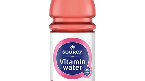 Sourcy vitaminwater framboos granaatappel 500ml