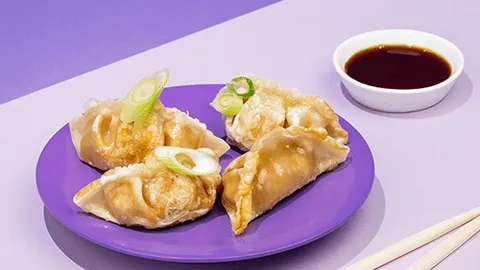 Fried mandu kimchi 'n chicken