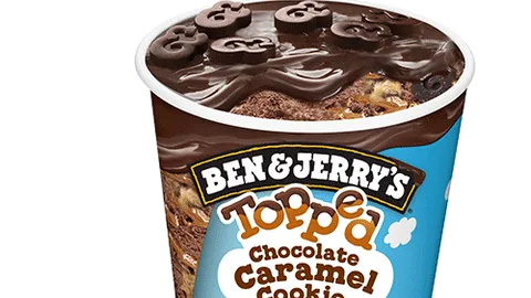 Ben & Jerry's Topped Chocolate Caramel Cookie Dough 465ml