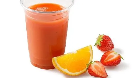 Vers sinaasappel-aardbei sap - 1 glas