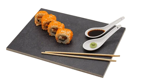 Spicy salmon uramaki roll