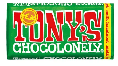 Tony's chocolonely chocolade melk hazelnoot 180 gram
