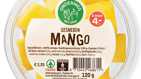 Spar mango blokjes 120 gram