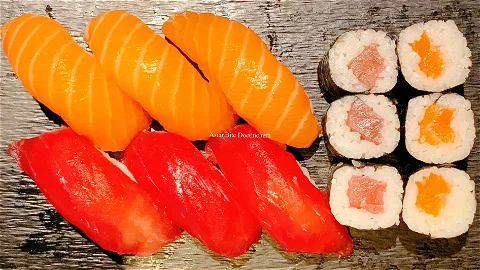 Zalm en tonijn sushi box