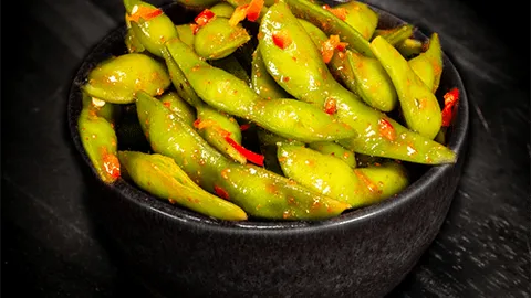 Spicy edamame