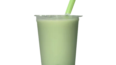 Green melon milk tea