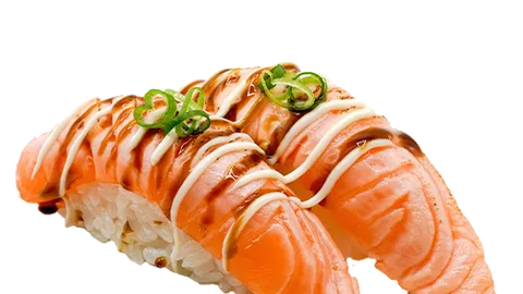 Seared salmon nigiri