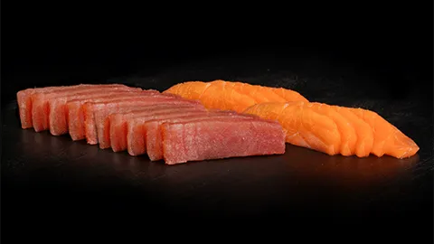 Sashimi menu mix zalm en tonijn