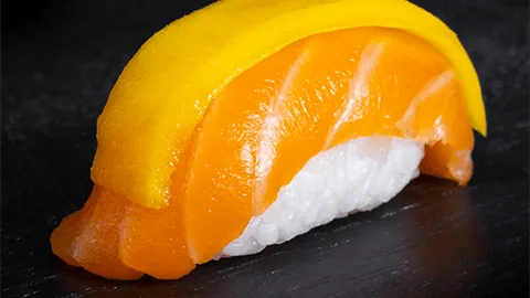 Nigiri zalm en mango