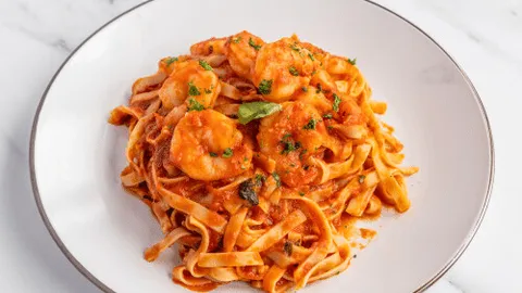 Pasta con gamberoni