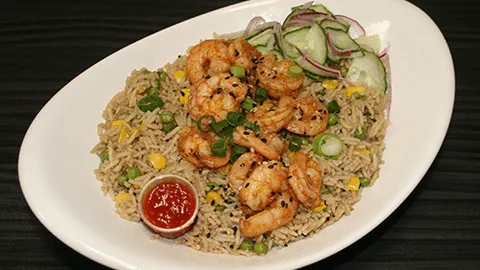 Fried rice shrimps