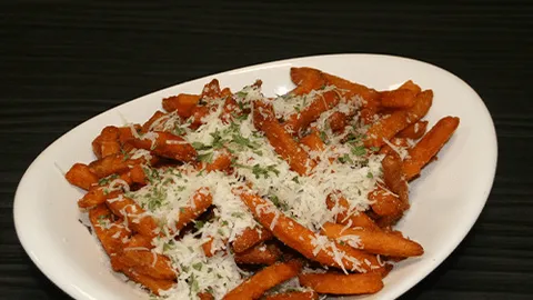 Sweet potato fries parmesan