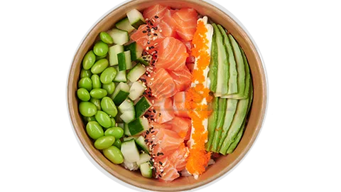 Poké bowl salmon