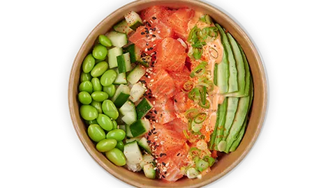 Poké bowl spicy salmon