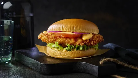 Spicy chicken burger