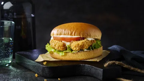 Chicken strips burger