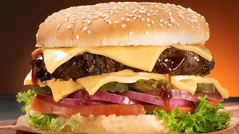 Double cheese beefburger
