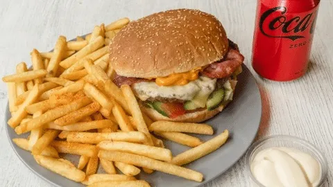 Foodbro's bacon burger menu