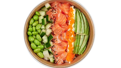Poke bowl salmon