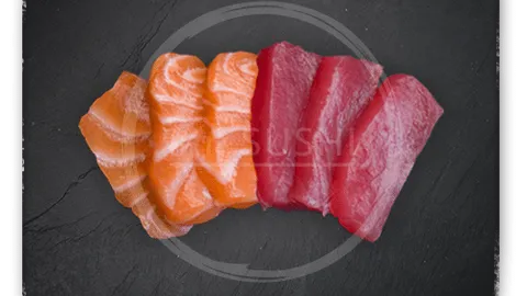 Sashimi salmon tuna