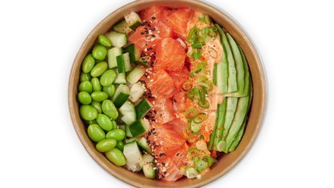 Poke bowl spicy salmon