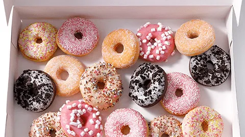 Traktatiebox donuts