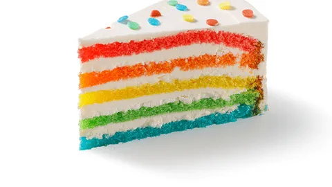 Rainbowcake taartpunt