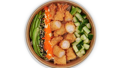 Poké bowl ebi fry