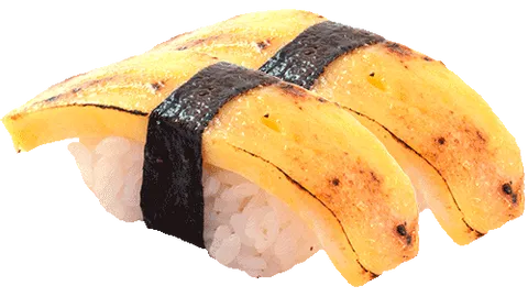 Seared tamago nigiri