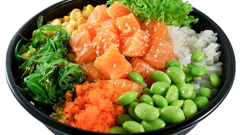 Poke salmon