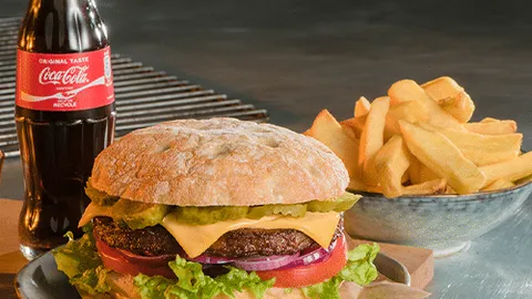 Vega cheeseburger menu