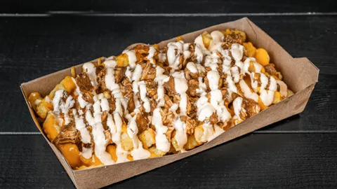 Cheese fries pulled chicken