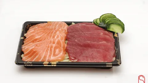 Zalm en tonijn sashimi