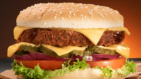 Double cheese vegetarische burger