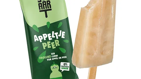 Huisgemaakte verpakt ijs appeltje peer 45ml