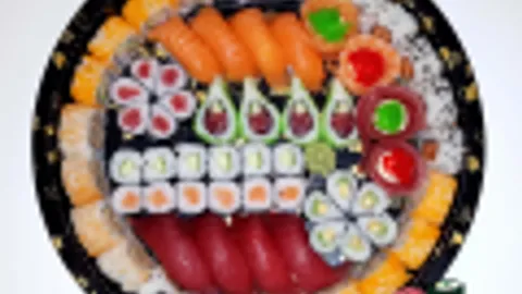 Speciale feestelijke sushi box van 72 stuks