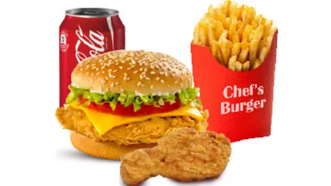 Chicken cheeseburger menu