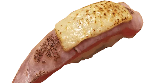Nigiri tonijn cheese flambée