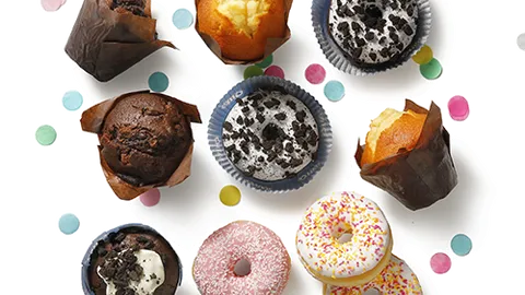 Traktatiemix muffins en donuts