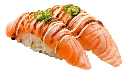 Seared salmon nigiri