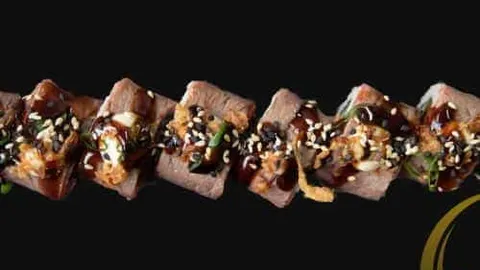 Flamed beef royal roll